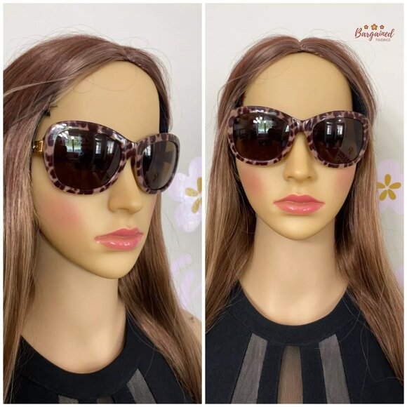 Authentic LOUIS VUITTON Brown/Beige Leopard Spotted Acetate Sunglasses Z0558W - Picture 4 of 12